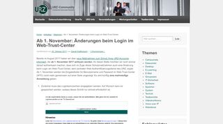 
                            7. Ab 1. November: Änderungen beim Login im Web-Trust-Center ...