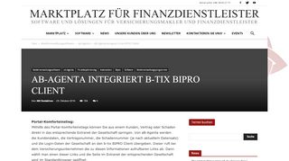 
                            7. aB-Agenta integriert b-tix BiPRO Client - Maklerkonzepte