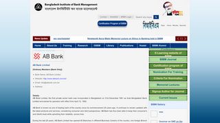 
                            9. AB Bank Limited | Bangladesh Institute of Bank Management