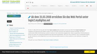 
                            3. Ab dem 31.03.2018 erreichen Sie das Web Portal unter login2 ...