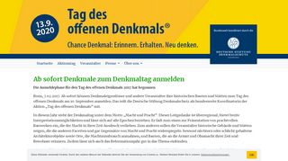 
                            4. Ab sofort Denkmale zum Denkmaltag anmelden - Tag des offenen ...