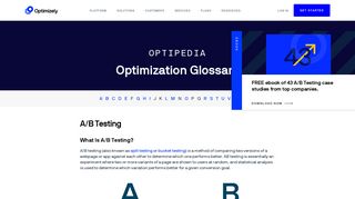 
                            8. A/B Testing - Optimizely