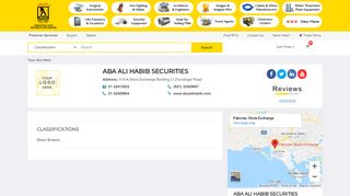 
                            13. ABA ALI HABIB SECURITIES - Jamal's Yellow Pages