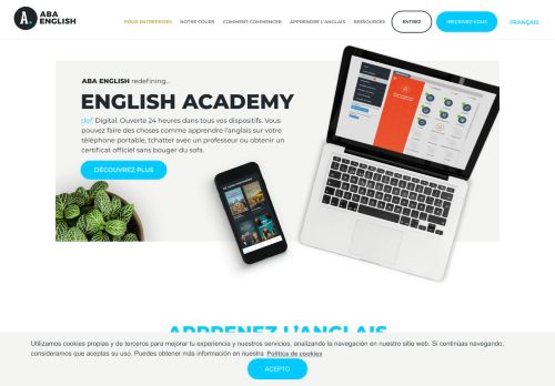 
                            7. ABA English: Le cours d'anglais online le plus efficace