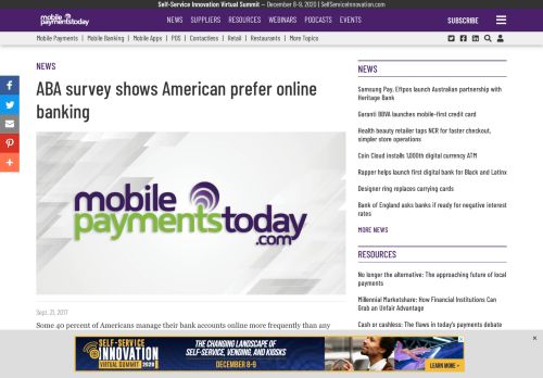 
                            11. ABA survey shows American prefer online banking | Mobile Payments ...