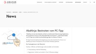 
                            4. Abacus Research AG - AbaNinja: Bestnoten vom PC-Tipp
