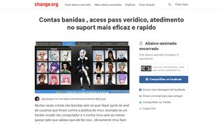 
                            7. Abaixo-assinado · imvu.com: Contas banidas , acess pass veridico ...