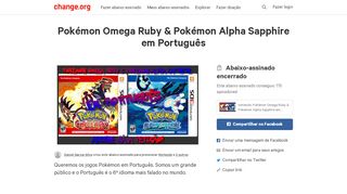 
                            8. Abaixo-assinado · Pokémon Omega Ruby & Pokémon Alpha ...