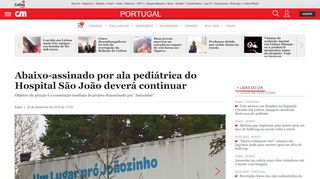 
                            12. Abaixo-assinado por ala pediátrica do Hospital São João deverá ...