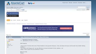 
                            9. AbanteCart Payment vs Payza - AbanteCart Forum