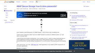 
                            5. ABAP Secure Storage - storing passwords - Stack Overflow