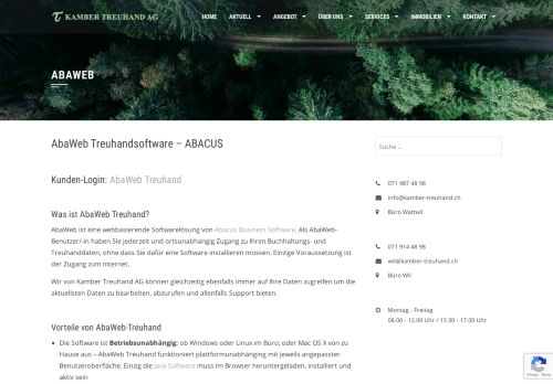 
                            12. AbaWeb von ABACUS | Treuhand - Kamber Treuhand AG - Wil und ...