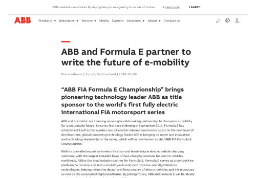 
                            13. ABB and Formula E partner to write the future of e-mobility - ABB Group