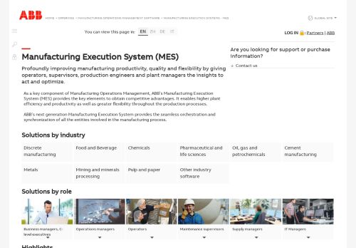 
                            13. ABB Manufacturing Execution System - MES for industrial plants