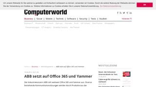 
                            8. ABB setzt auf Office 365 und Yammer - computerworld.ch
