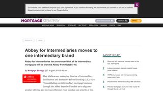 
                            8. Abbey for Intermediaries moves to one intermediary brand - Mortgage ...