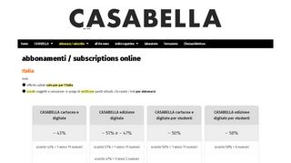 
                            12. abbonamenti / subscriptions online | CASABELLA