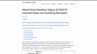 
                            13. Abbott World Marathon Majors 2018/2019 Important Dates and ...