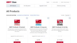 
                            7. ABBYY Official Store. Buy and Upgrade ABBYY Products Online