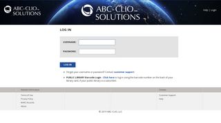 
                            7. ABC-CLIO Databases - Username