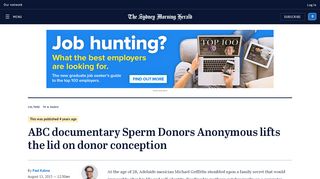 
                            9. ABC documentary Sperm Donors Anonymous lifts the lid on donor ...
