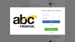 
                            8. ABC Financial - Employee Portal is Here... | Facebook