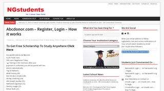 
                            6. Abcdonor.com – Register, Login – How it works – NGstudents.com