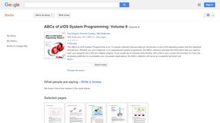 
                            10. ABCs of z/OS System Programming: