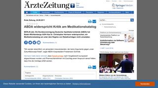 
                            9. ABDA widerspricht Kritik am Medikationskatalog - Ärzte Zeitung