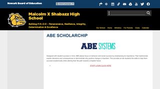 
                            13. ABE SCHOLARCHIP - Malcolm X Shabazz High School