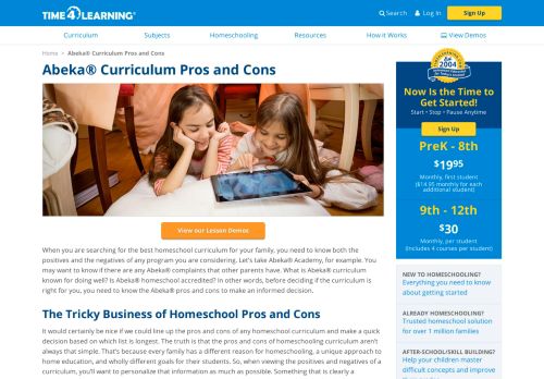 
                            10. Abeka® Curriculum Pros and Cons | Time4Learning