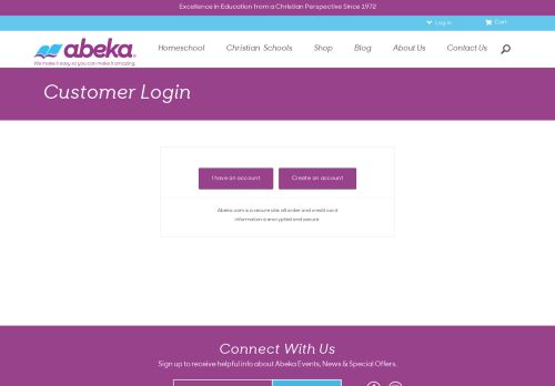 
                            1. Abeka | Customer Login