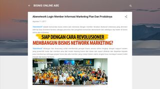 
                            3. Abenetwork Login Member Informasi Marketing Plan Dan Produknya