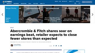 
                            12. Abercrombie & Fitch shares soar 20 percent on earnings beat