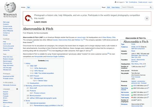 
                            12. Abercrombie & Fitch - Wikipedia