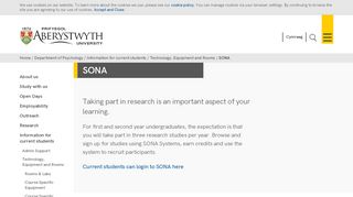 
                            5. Aberystwyth University - SONA