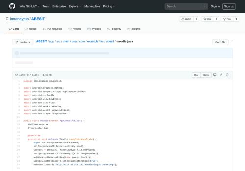 
                            5. ABESIT/moodle.java at master · imranayyub/ABESIT · GitHub