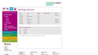 
                            8. Abflug - Offizielle Webseite des Flughafen Frankfurt-Hahn