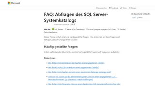 
                            5. Abfragen des Systemkatalogs von SQL Server – häufig gestellte ...