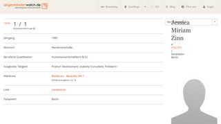 
                            9. abgeordnetenwatch.de | Profil von Jessica Miriam Zinn, PIRATEN ...