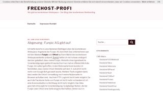 
                            3. Abgesang : Funpic AG gibt auf • Freehost-Profi