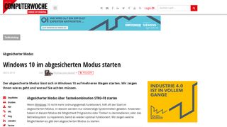 
                            10. Abgesicherter Modus: Windows 10 im abgesicherten Modus starten ...