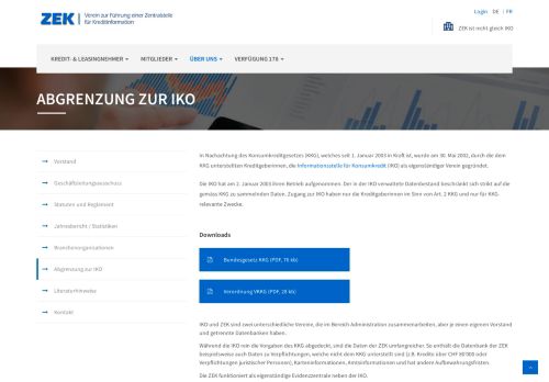 
                            7. Abgrenzung zur IKO | ZEK Verein zur Führung einer Zentralstelle für ...