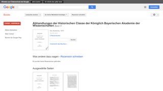 
                            7. Abhandlungen der Historischen Classe der Königlich Bayerischen ...