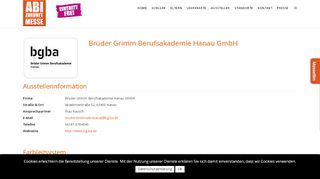 
                            12. ABI Zukunft - Aussteller Login - Brüder-Grimm