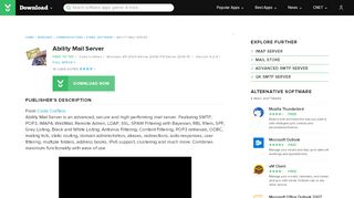 
                            8. Ability Mail Server - Free download and software reviews - CNET ...