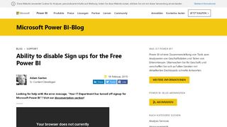 
                            8. Ability to disable Sign ups for the Free Power BI | Microsoft Power BI ...