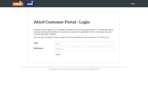 
                            12. Abird Customer Portal - Login