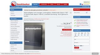 
                            13. „Abituraufgaben mit Lösungen: Leistungskurs; Mathematik; Bayern ...