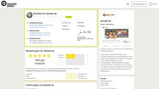 
                            11. abiweb.de Bewertungen & Erfahrungen | Trusted Shops